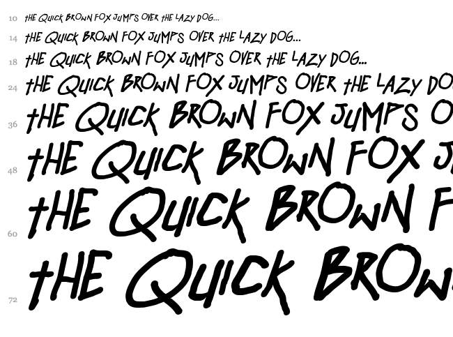 Hangover Monday font waterfall